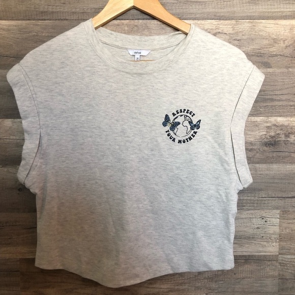 Cropped Sleeveless Sweatshirt Top XS - Picture 2 of 6